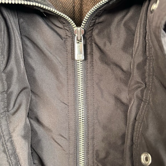 Michael Kors Women's Size Medium Puffer‎ Jacket Poly Wool Blend Chocolate Brown - Picture 6 of 14